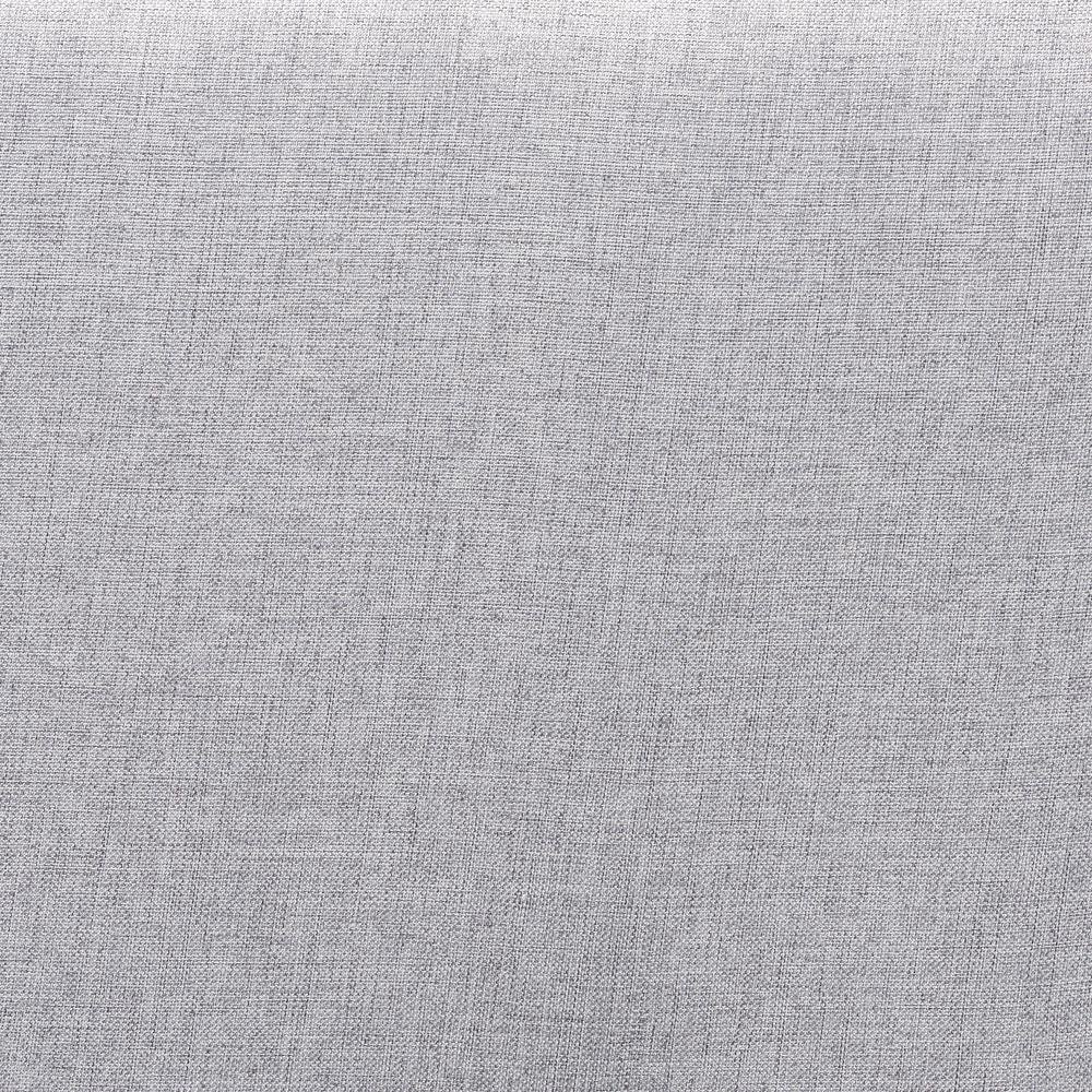 Light Grey Fabric Upholstered and Walnut Brown Finished Wood King Size Headboard. Picture 12