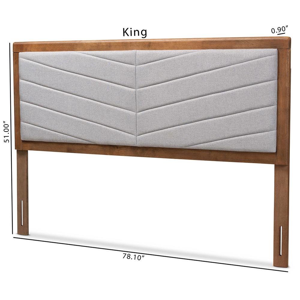 Walnut Brown Finished Wood Queen Size Headboard. Picture 17