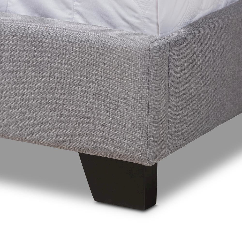 Baxton Studio Aden Modern and Contemporary Grey Fabric Upholstered King Size Bed. Picture 15