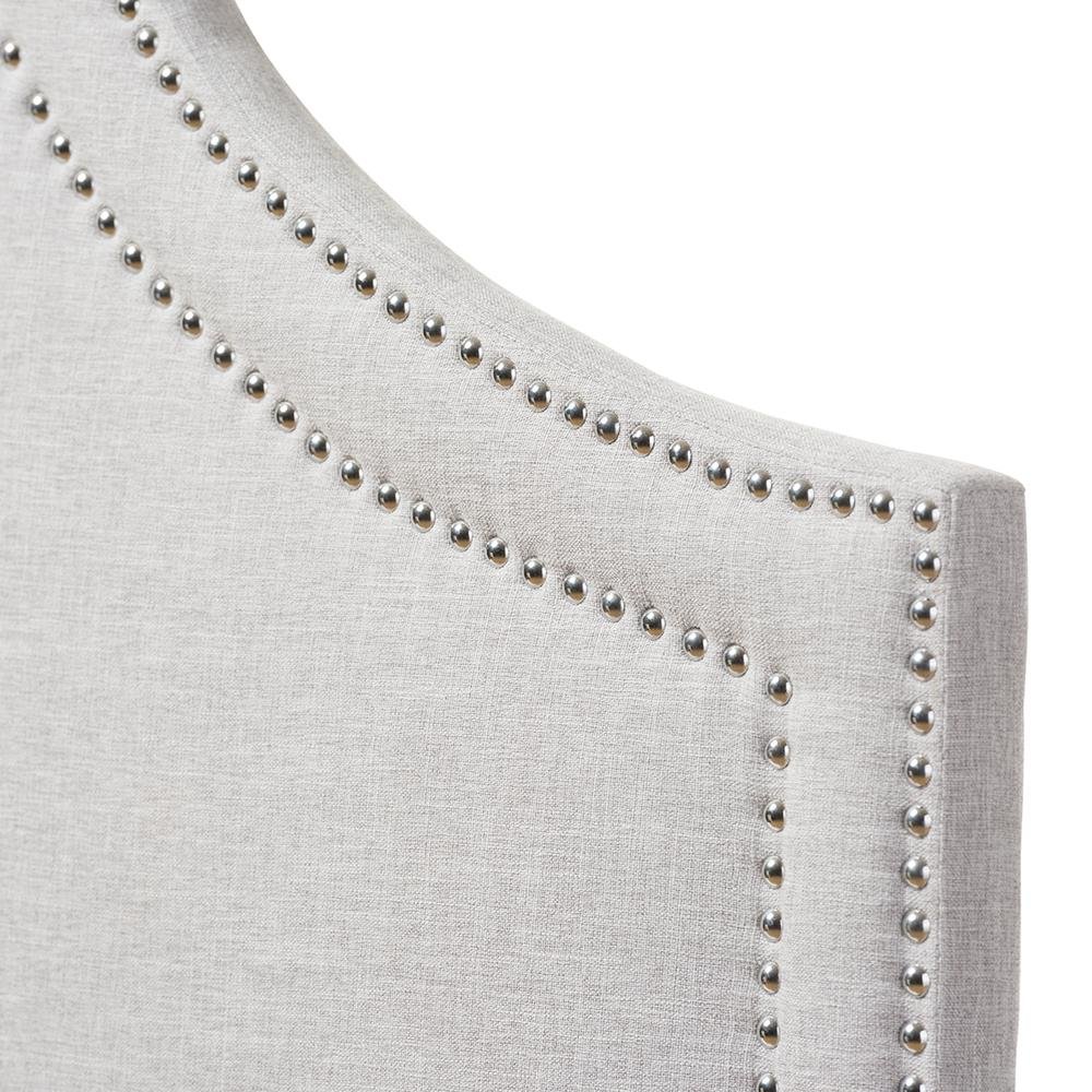 Grayish Beige Fabric Upholstered King Size Headboard. Picture 7