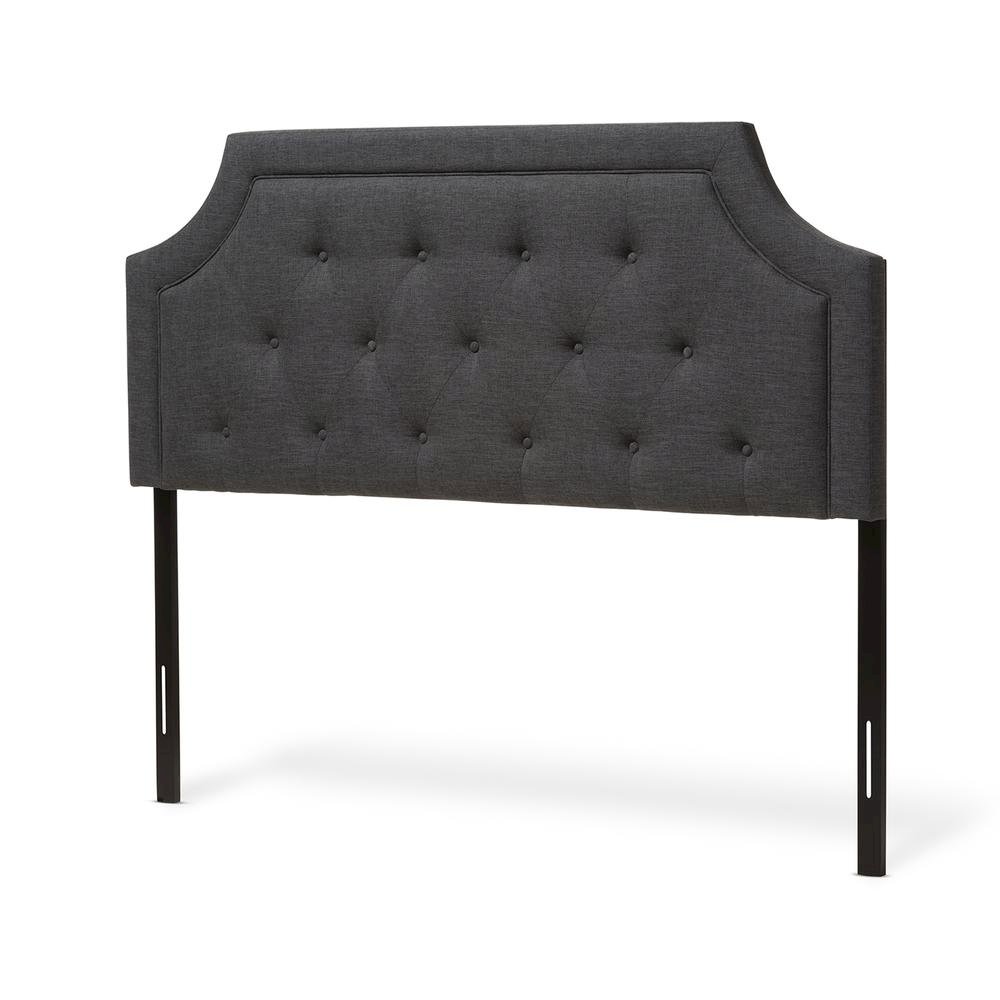 Baxton Studio Mars Modern and Contemporary Dark Grey Fabric King Size Headboard. Picture 7