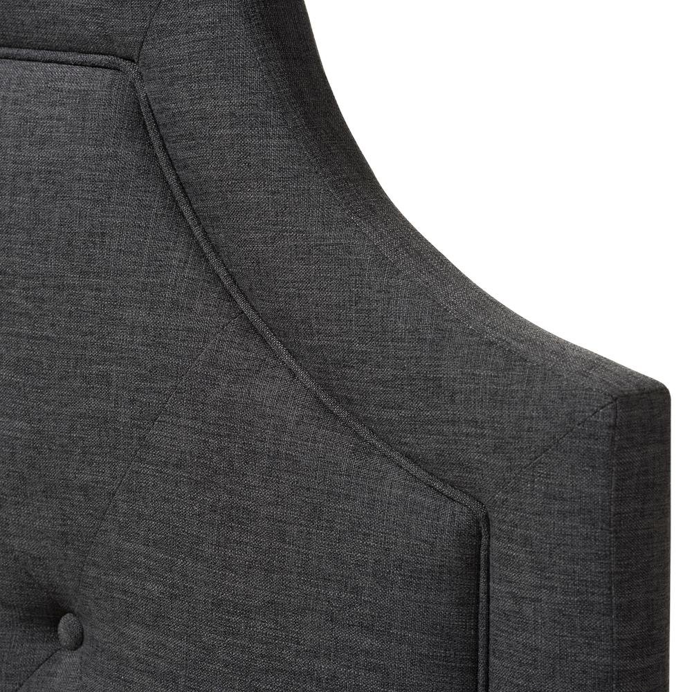 Baxton Studio Mars Modern and Contemporary Dark Grey Fabric King Size Headboard. Picture 9