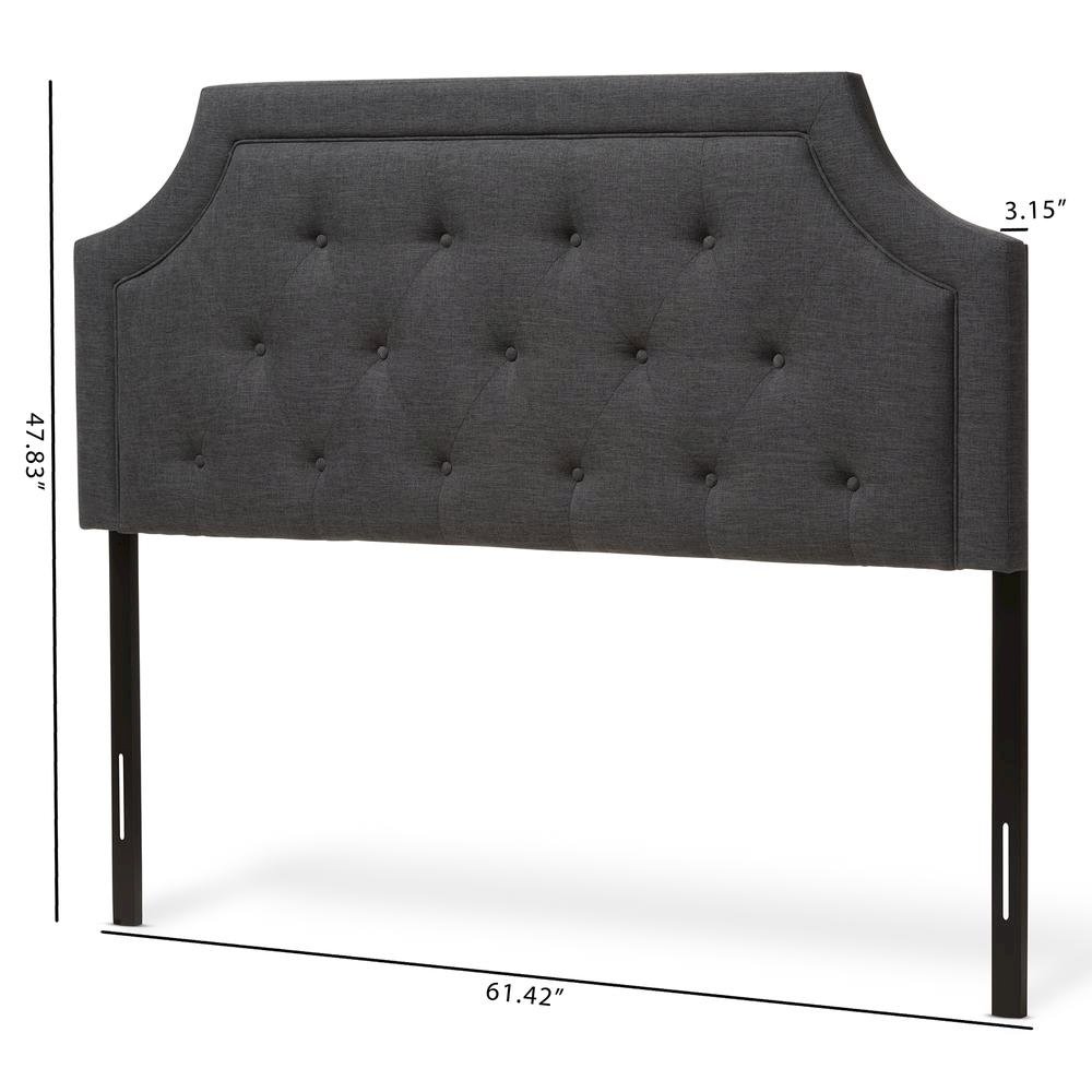 Baxton Studio Mars Modern and Contemporary Dark Grey Fabric King Size Headboard. Picture 12