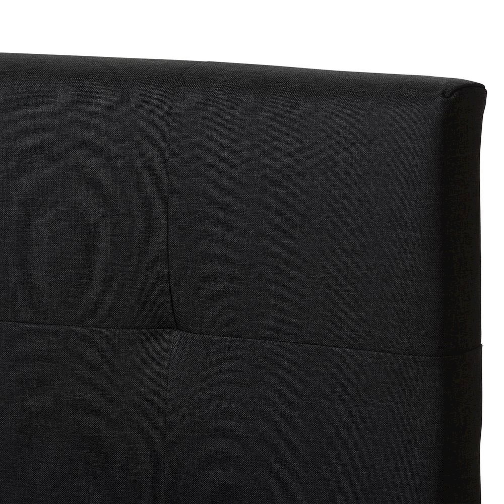Brookfield Modern and Contemporary Charcoal Grey Fabric King Size Bed. Picture 12