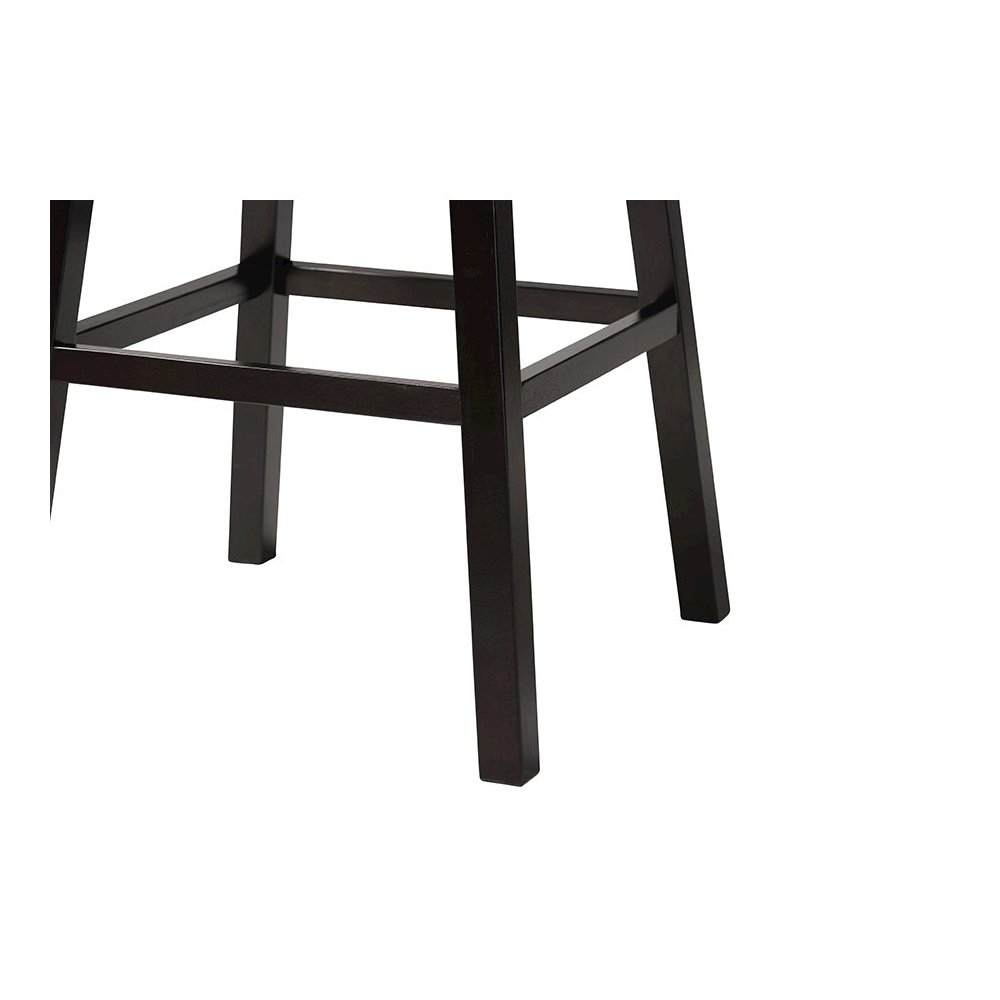 Leather Tufted Swivel Barstool with Nail heads Trim (Set of 2). Picture 5
