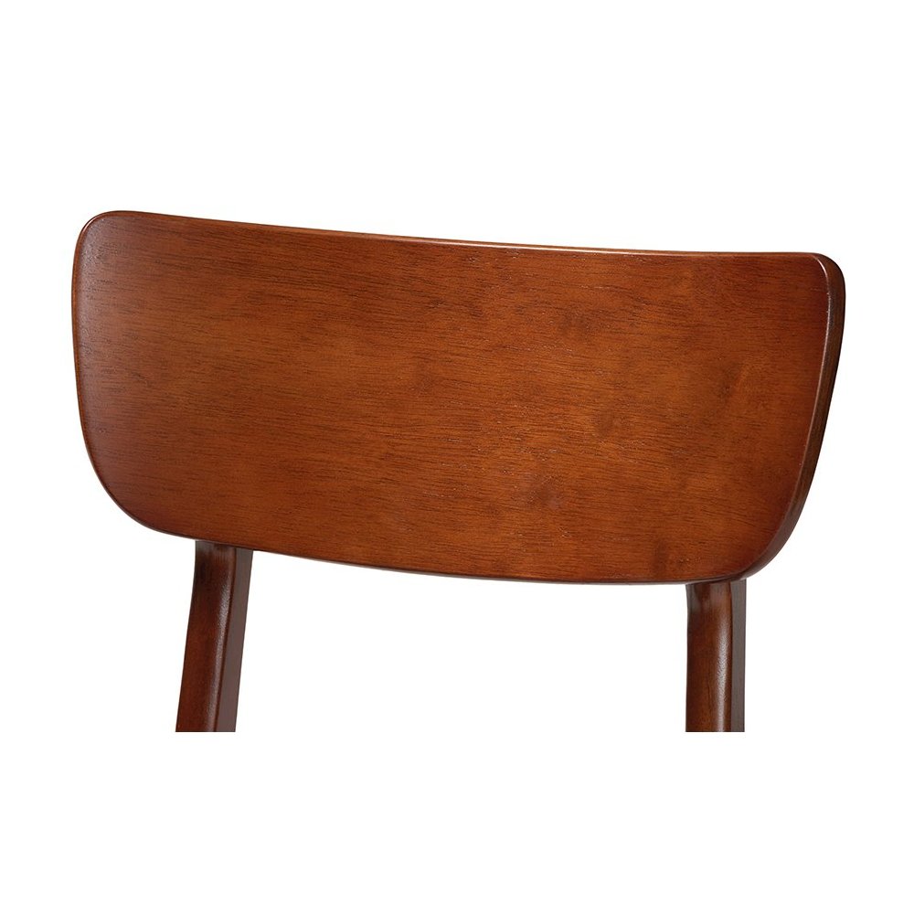 Scandinavian Style Dark Walnut Bent Wood Dining Side Chair (Set of 2). Picture 4