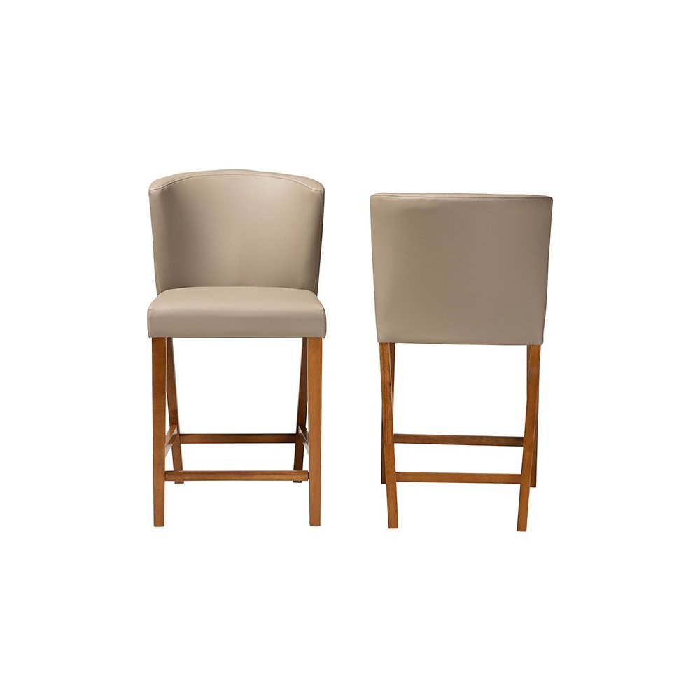 Leather Pub Stool (Set of 2). Picture 2