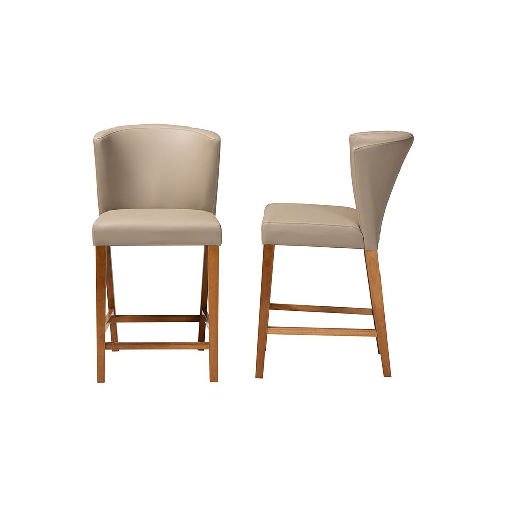 Leather Pub Stool (Set of 2). Picture 3