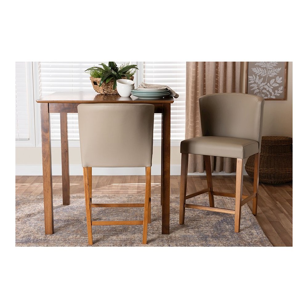 Leather Pub Stool (Set of 2). Picture 7