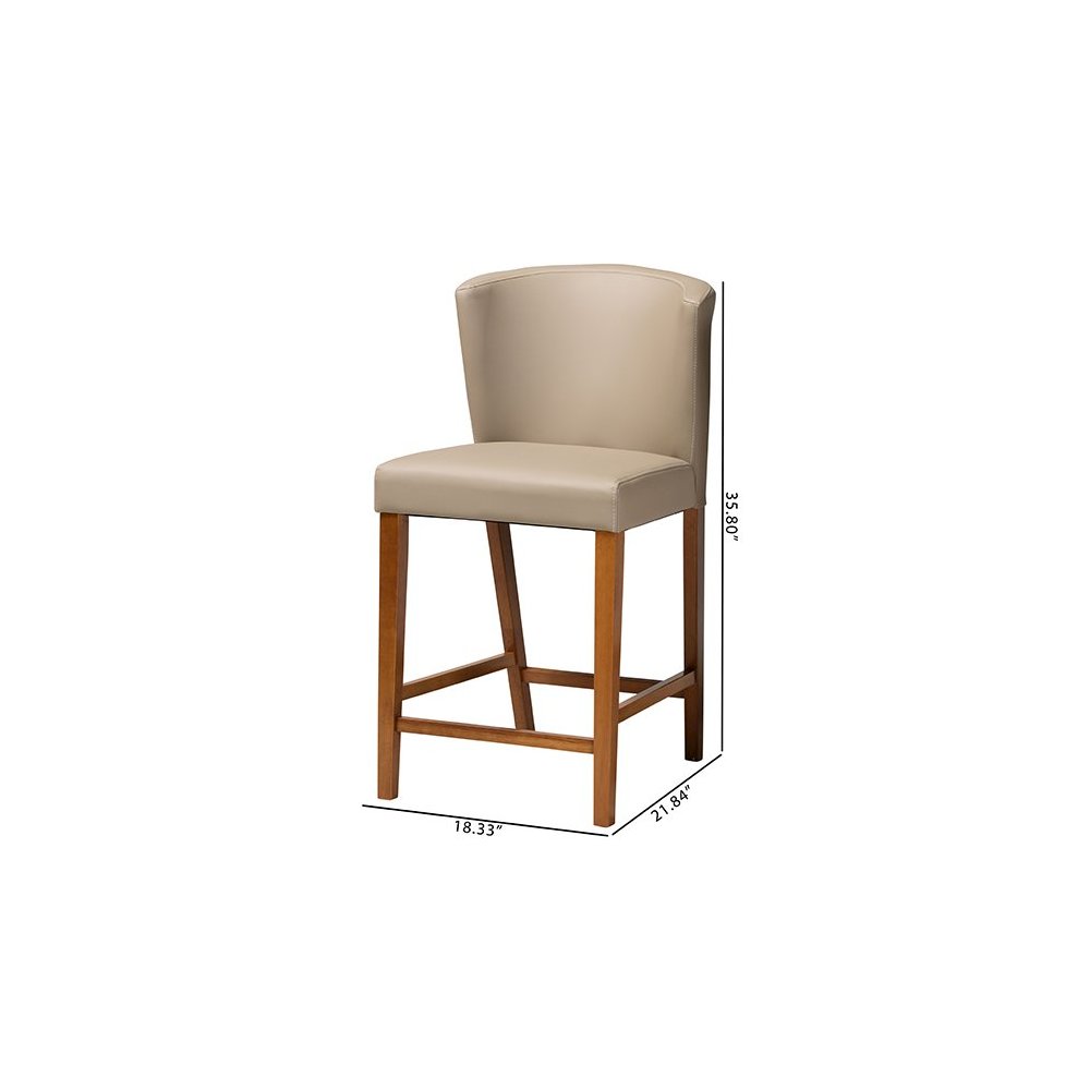 Leather Pub Stool (Set of 2). Picture 9