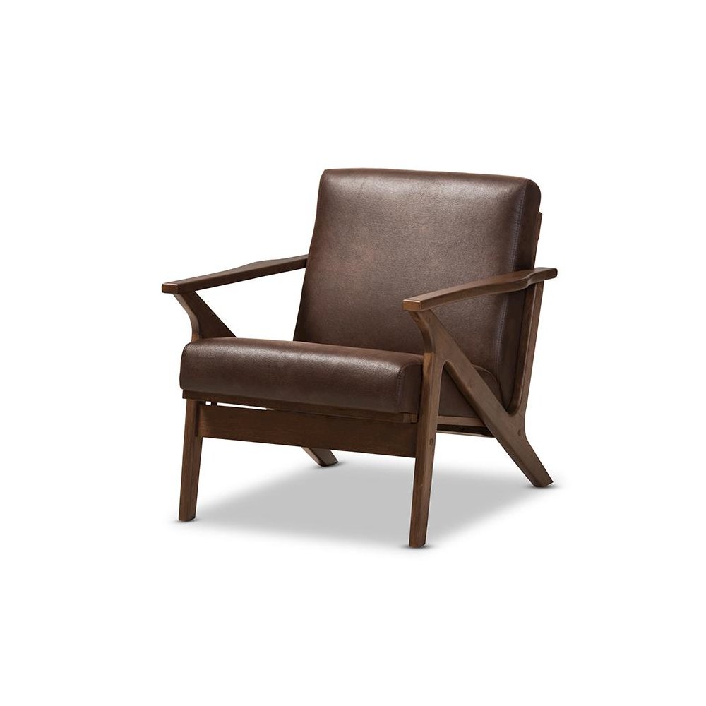 Leather Lounge Chair. Picture 1