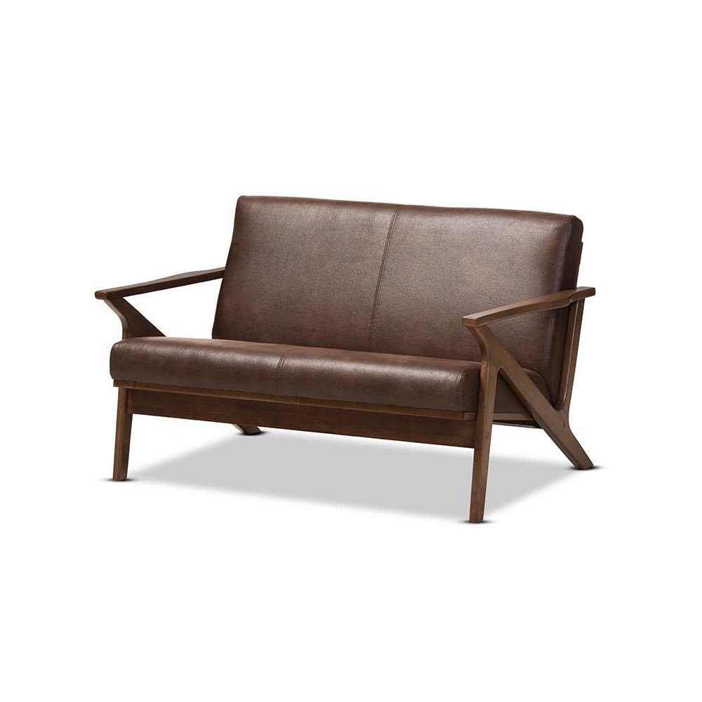 Leather 2-Seater Loveseat. Picture 1