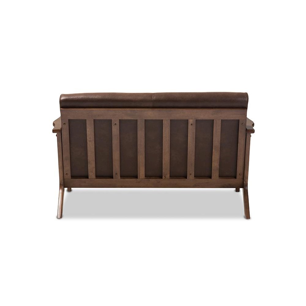Leather 2-Seater Loveseat. Picture 4