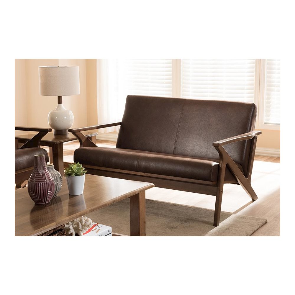 Leather 2-Seater Loveseat. Picture 6