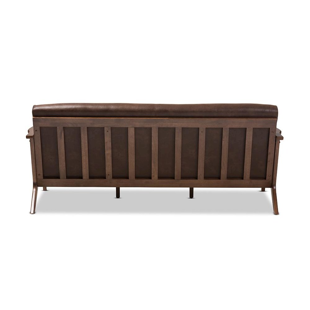 Leather 3-Seater Sofa. Picture 3