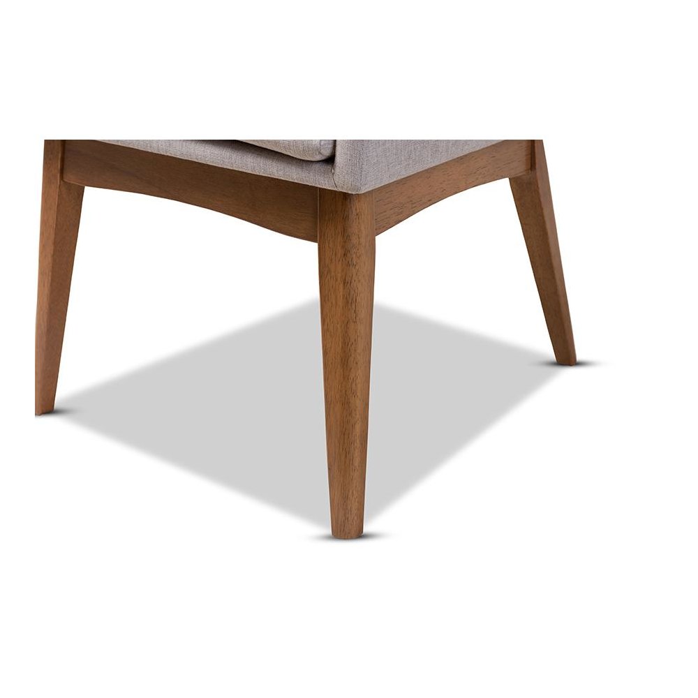 Walnut Brown Finished Wood 5-Piece Dining Set. Picture 6