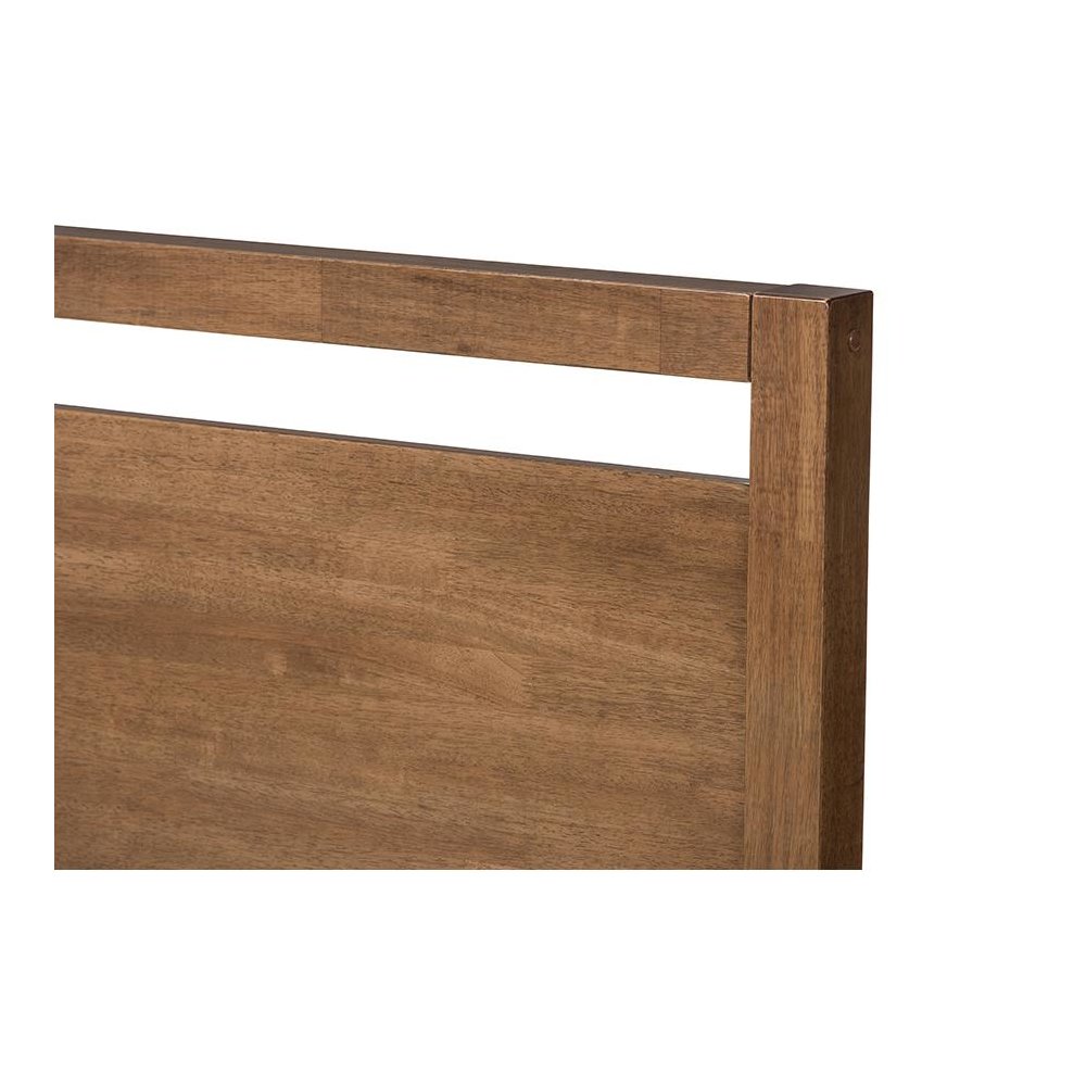 Solid Walnut Wood Open Frame Style King Size Platform Bed. Picture 4