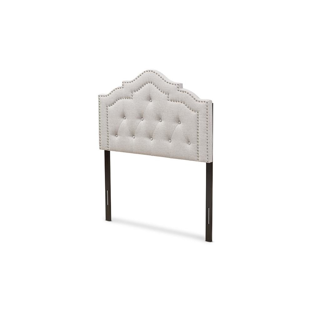 Edith Modern and Contemporary Greyish Beige Fabric Twin Size Headboard. Picture 1