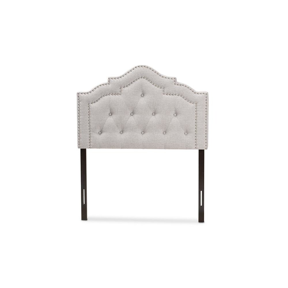 Edith Modern and Contemporary Greyish Beige Fabric Twin Size Headboard. Picture 2