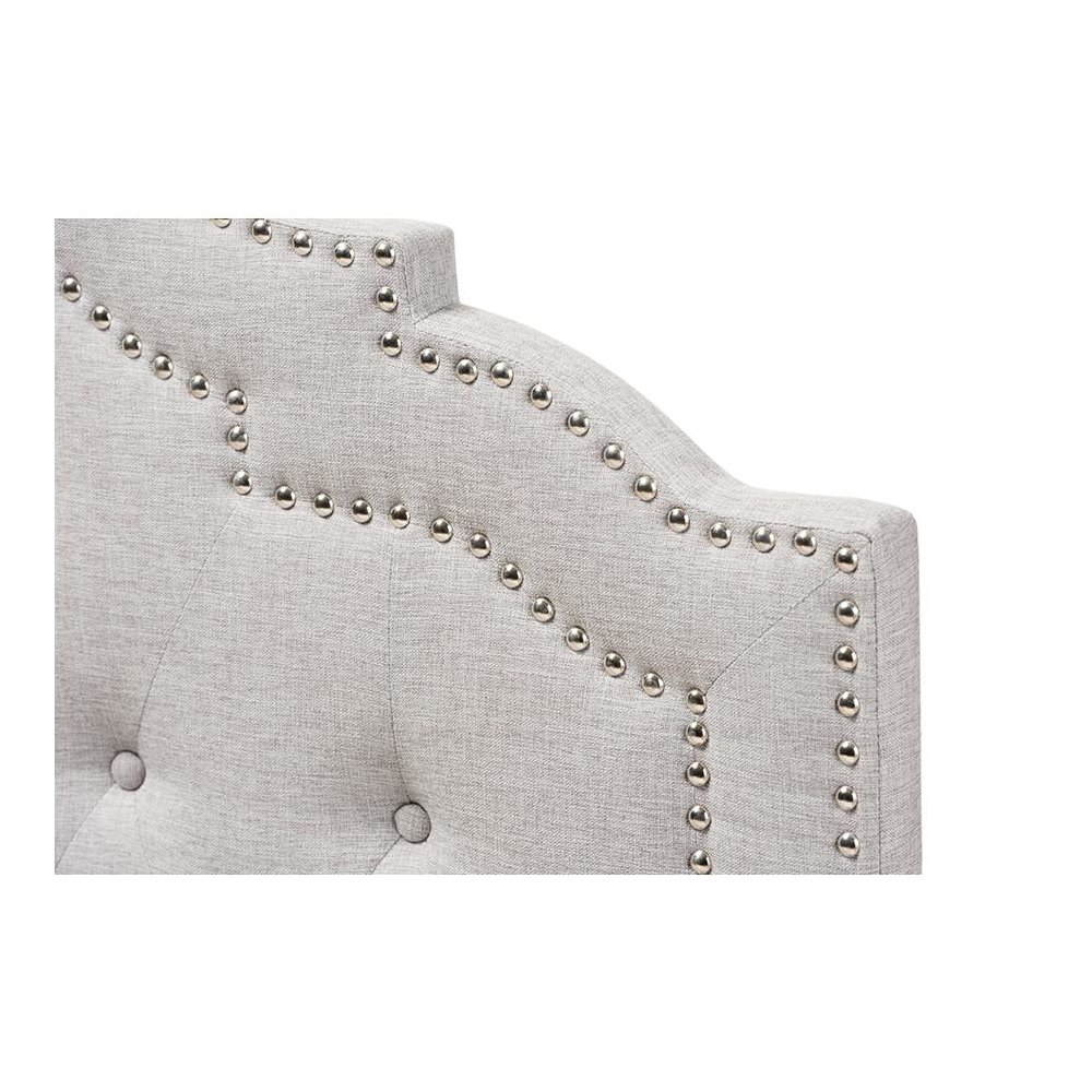 Edith Modern and Contemporary Greyish Beige Fabric Twin Size Headboard. Picture 3
