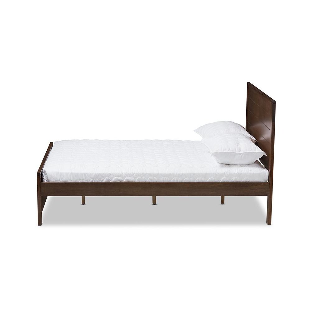 Catalina Modern Classic Mission Style Brown-Finished Wood Full Platform Bed. Picture 2