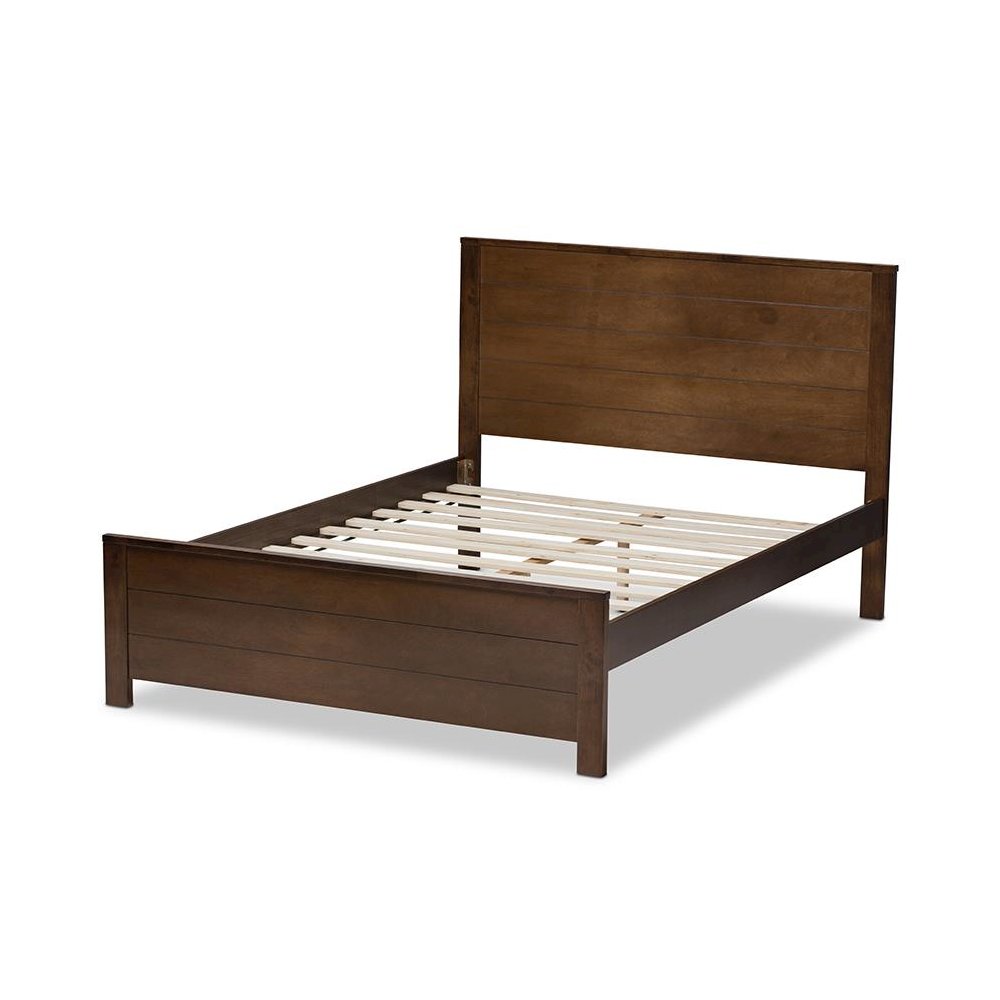 Catalina Modern Classic Mission Style Brown-Finished Wood Full Platform Bed. Picture 3