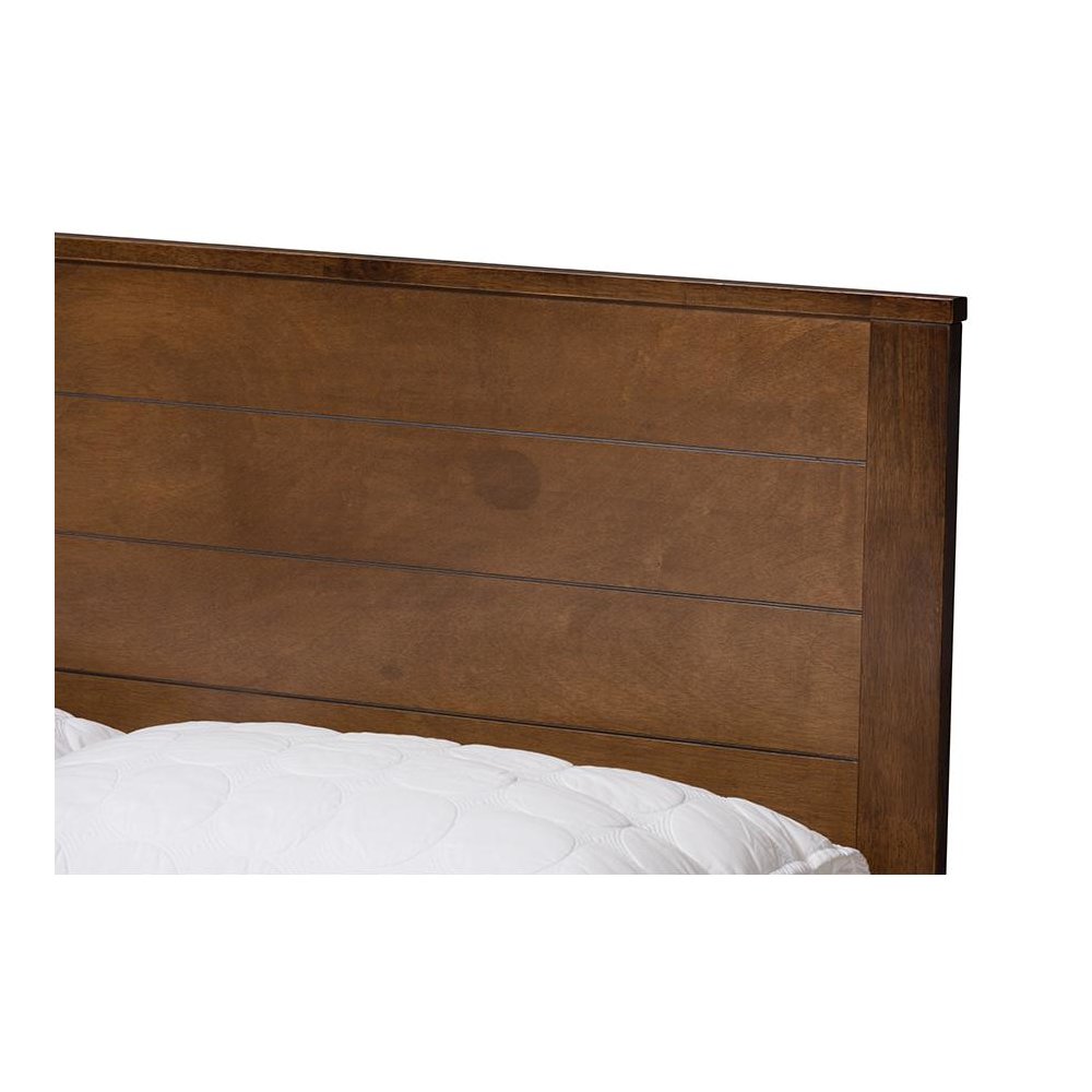 Catalina Modern Classic Mission Style Brown-Finished Wood Full Platform Bed. Picture 4