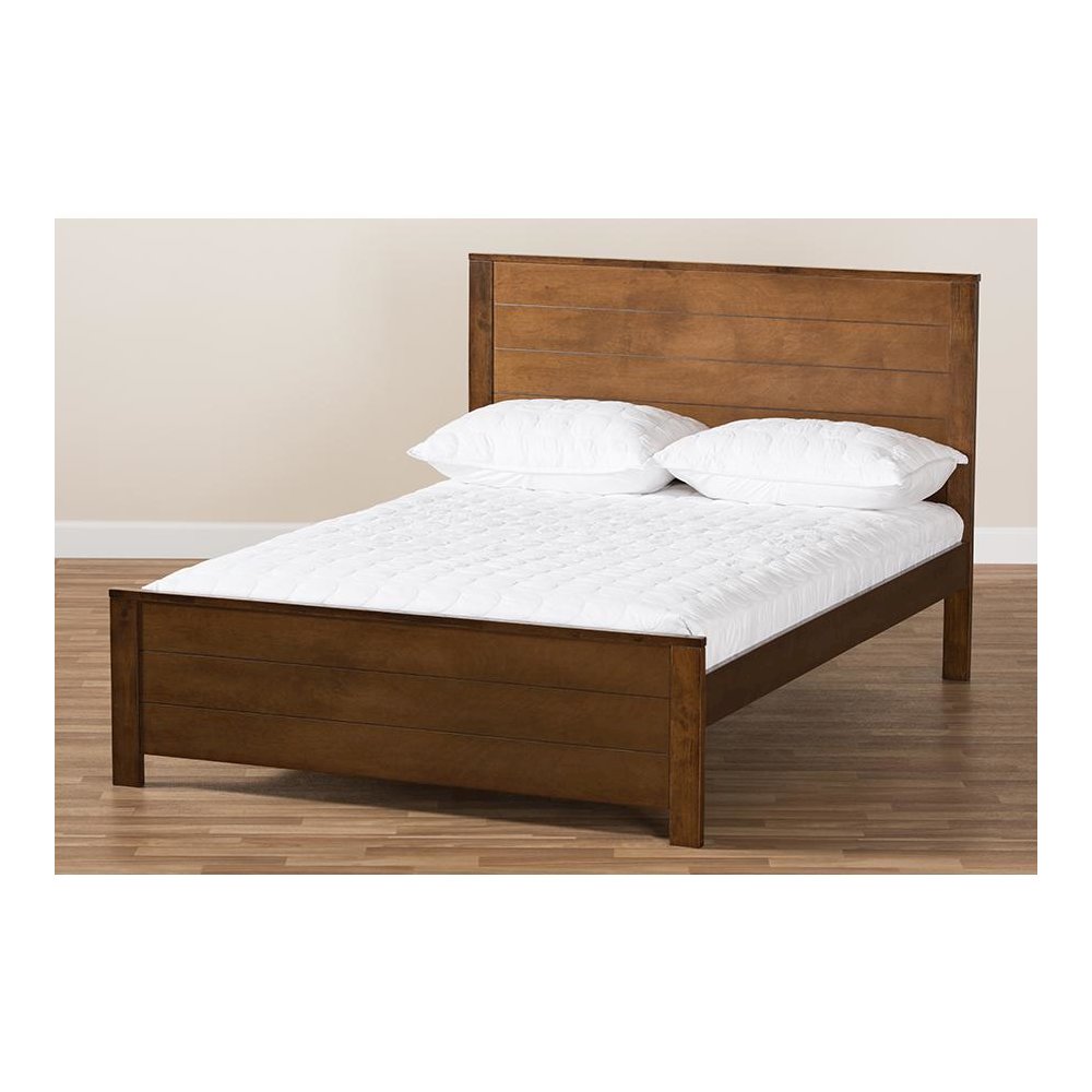 Catalina Modern Classic Mission Style Brown-Finished Wood Full Platform Bed. Picture 7