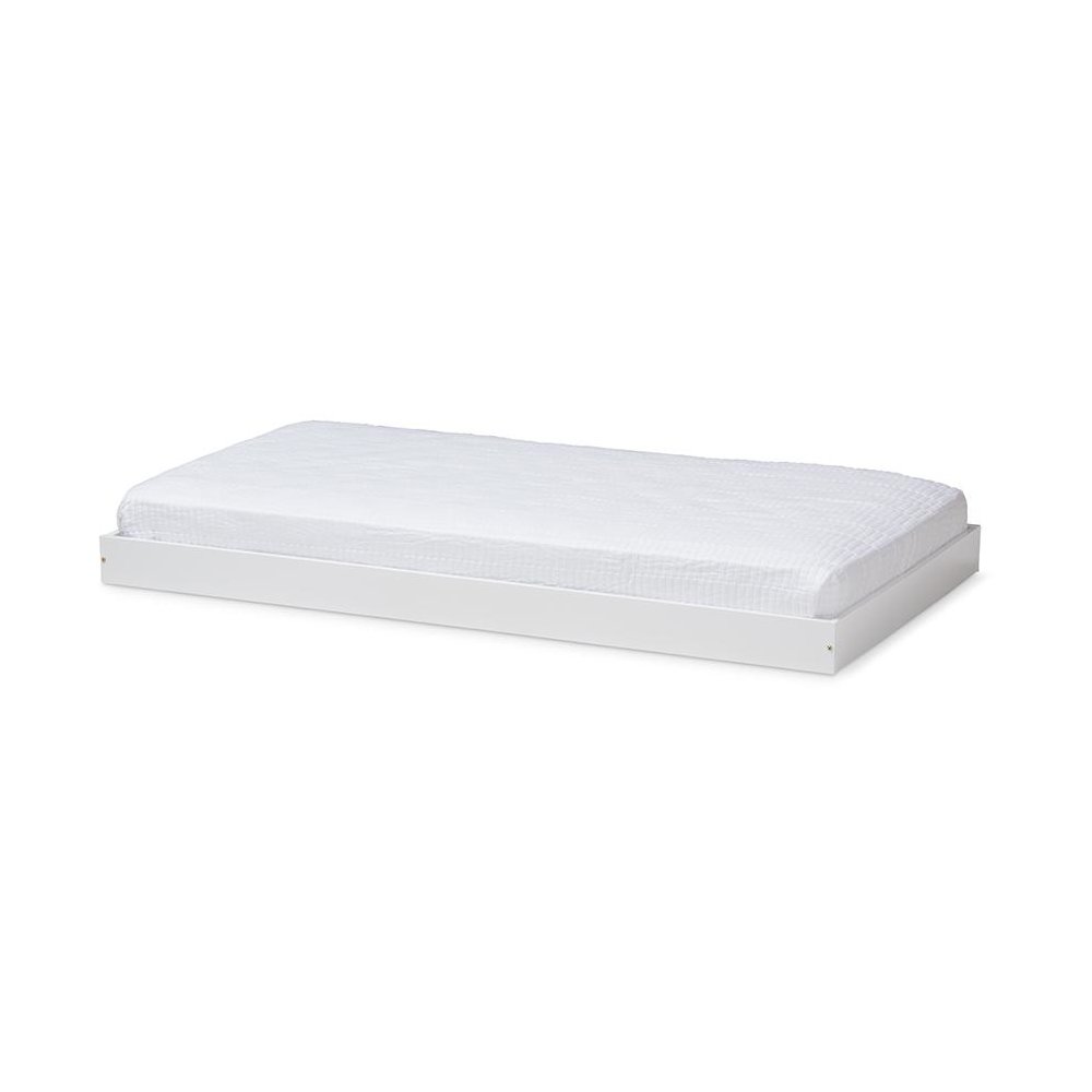 Baxton Studio Payton Modern and Contemporary White-Finished Twin Trundle. Picture 1