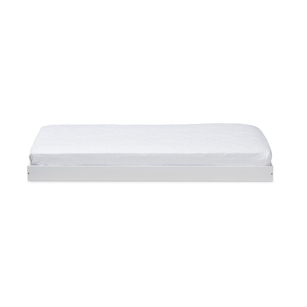 Baxton Studio Payton Modern and Contemporary White-Finished Twin Trundle. Picture 2