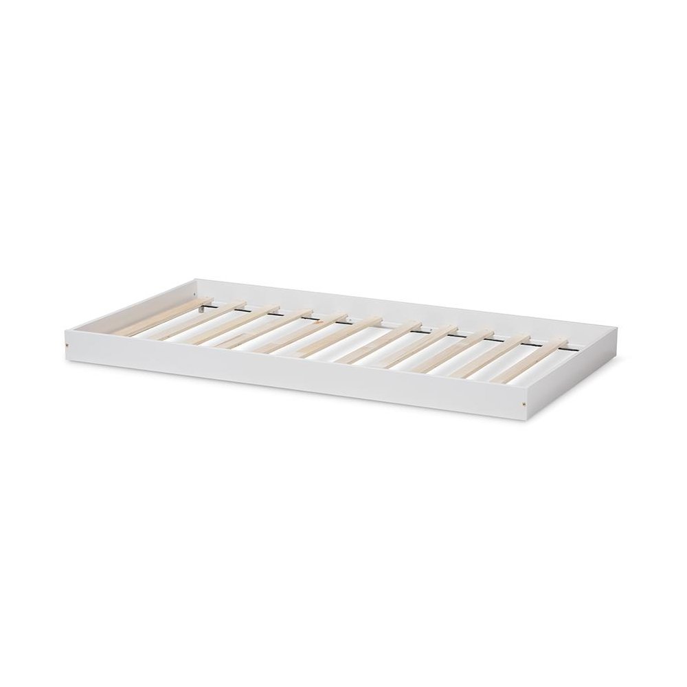 Baxton Studio Payton Modern and Contemporary White-Finished Twin Trundle. Picture 3