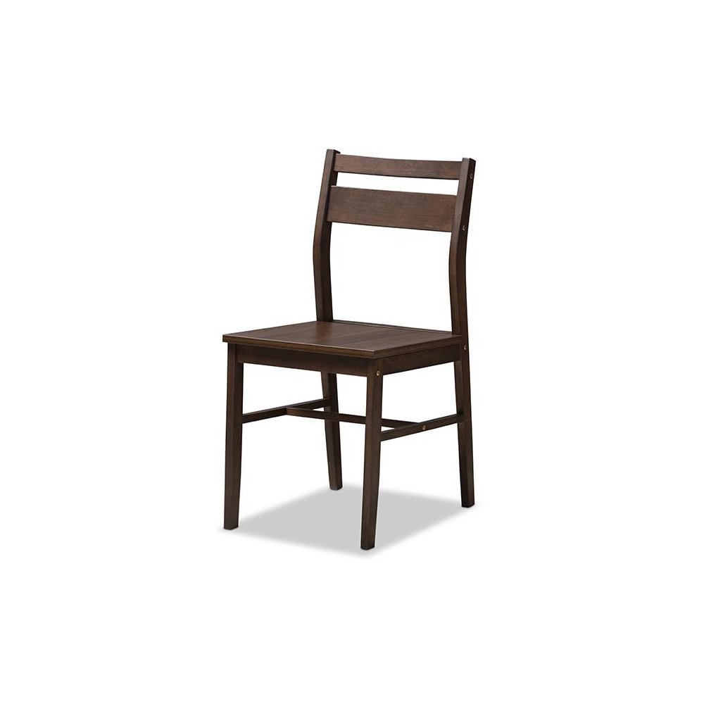 Baxton Studio Lovy Modern and Contemporary Walnut-Finished 5-Piece Dining Set. Picture 2