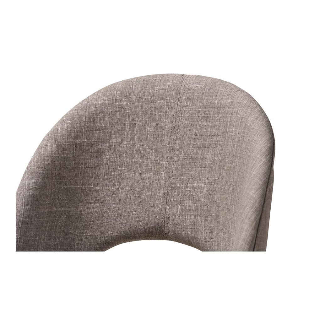Light Grey Fabric Upholstered Walnut Finished Wood Dining Chair (Set of 2). Picture 4