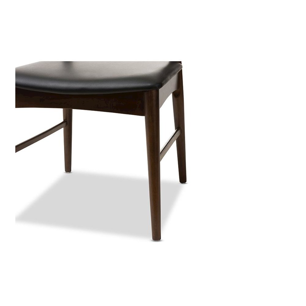 Baxton Studio Winton Mid-Century Modern Walnut Wood Dining Chair (Set of 2). Picture 5