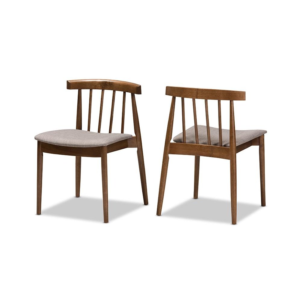 Wyatt Mid-Century Modern Walnut Wood Dining Chair (Set of 2). Picture 1