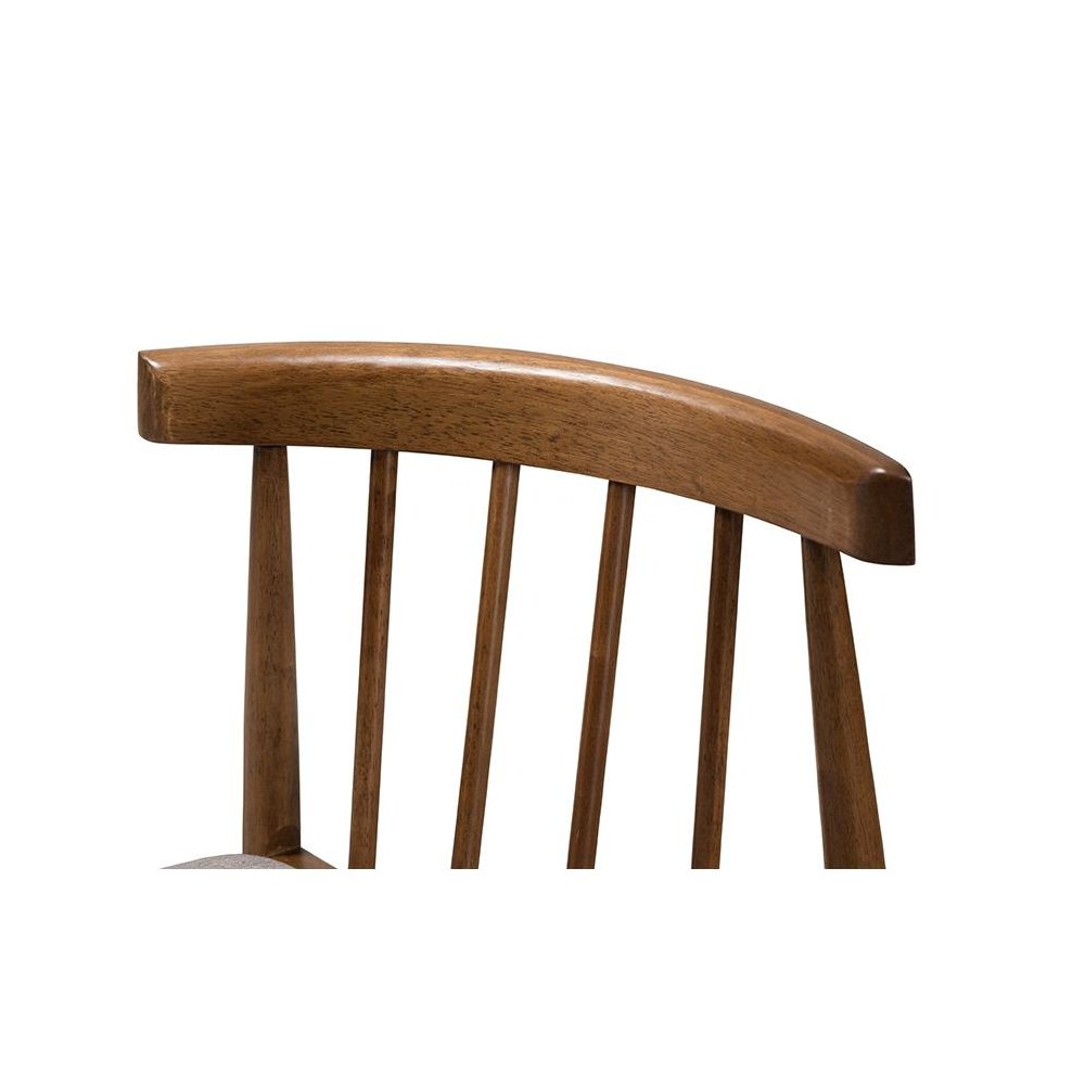 Wyatt Mid-Century Modern Walnut Wood Dining Chair (Set of 2). Picture 4