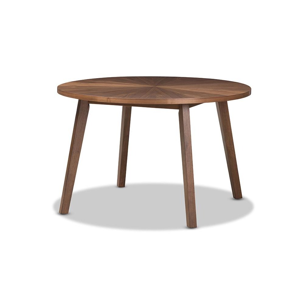 Black Fabric and Walnut Medium Brown Wood Finishing Dining Set. Picture 3