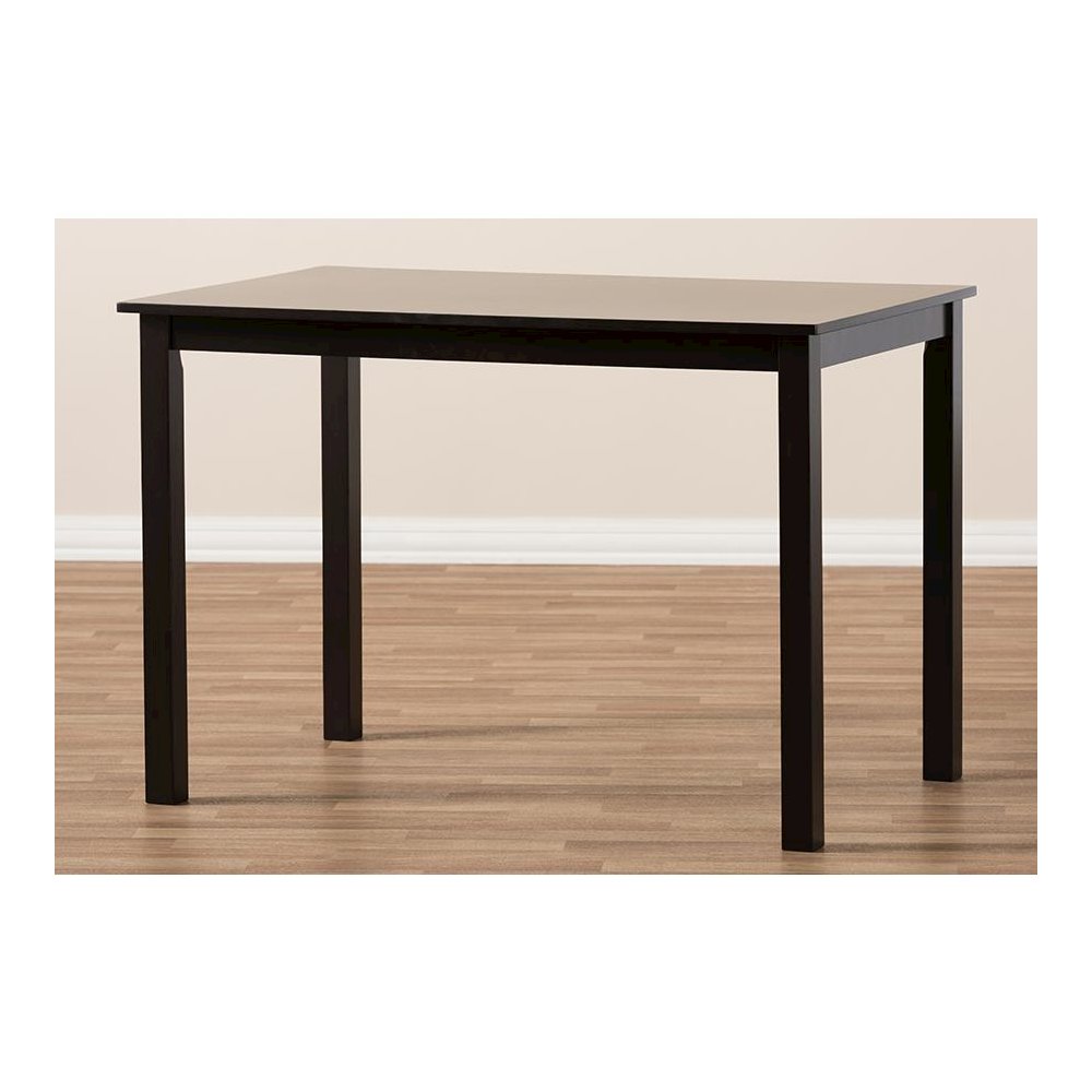 Baxton Studio Eveline Modern Espresso Brown Finished Wood 43-Inch Dining Table. Picture 6