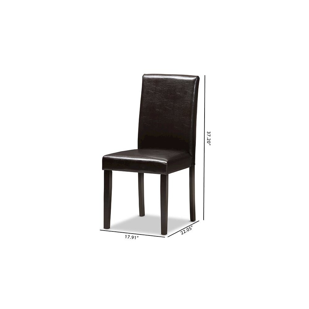 Leather Upholstered Dining Chair (Set of 2). Picture 6