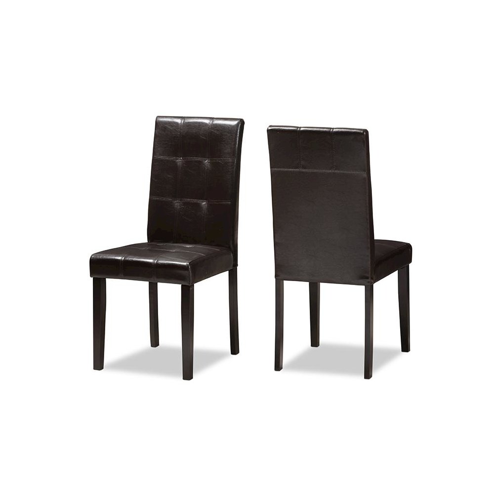 Leather Upholstered Dining Chair (Set of 2). Picture 1