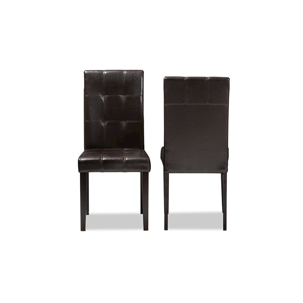 Leather Upholstered Dining Chair (Set of 2). Picture 2