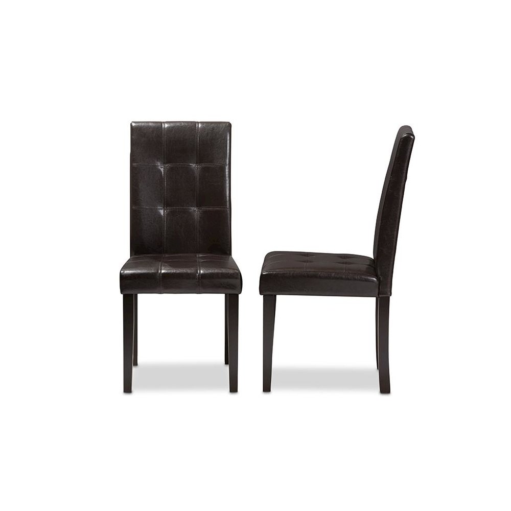 Leather Upholstered Dining Chair (Set of 2). Picture 3