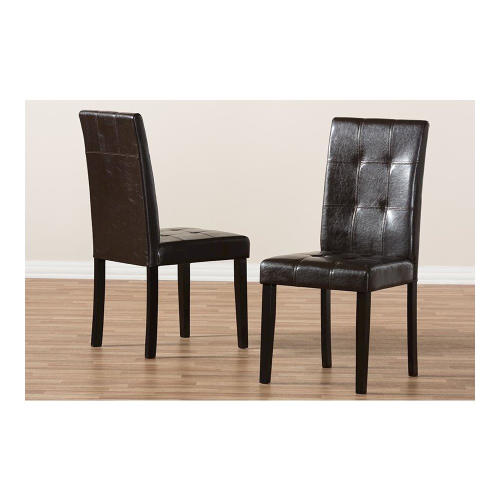 Leather Upholstered Dining Chair (Set of 2). Picture 6