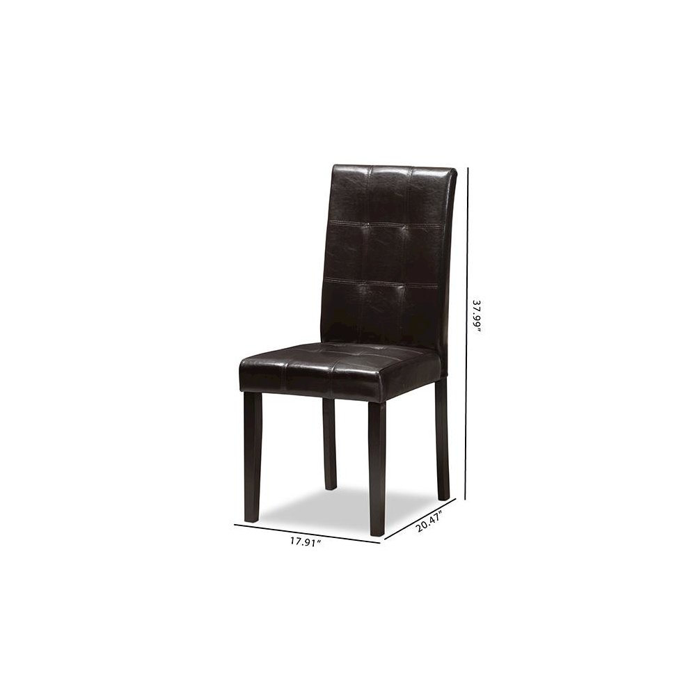 Leather Upholstered Dining Chair (Set of 2). Picture 7