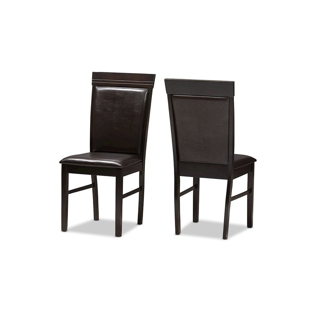 Leather Upholstered Dining Chair (Set of 2). Picture 1