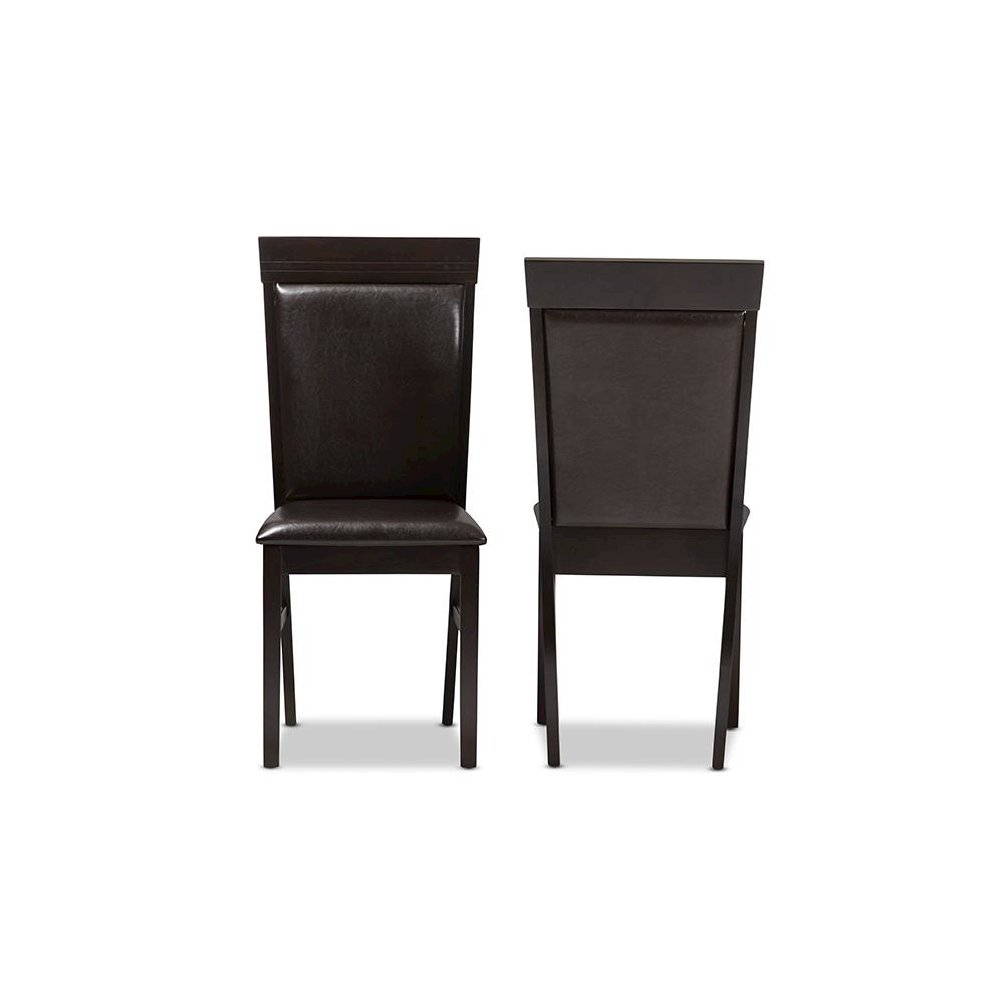 Leather Upholstered Dining Chair (Set of 2). Picture 2