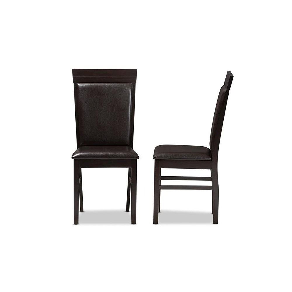 Leather Upholstered Dining Chair (Set of 2). Picture 3