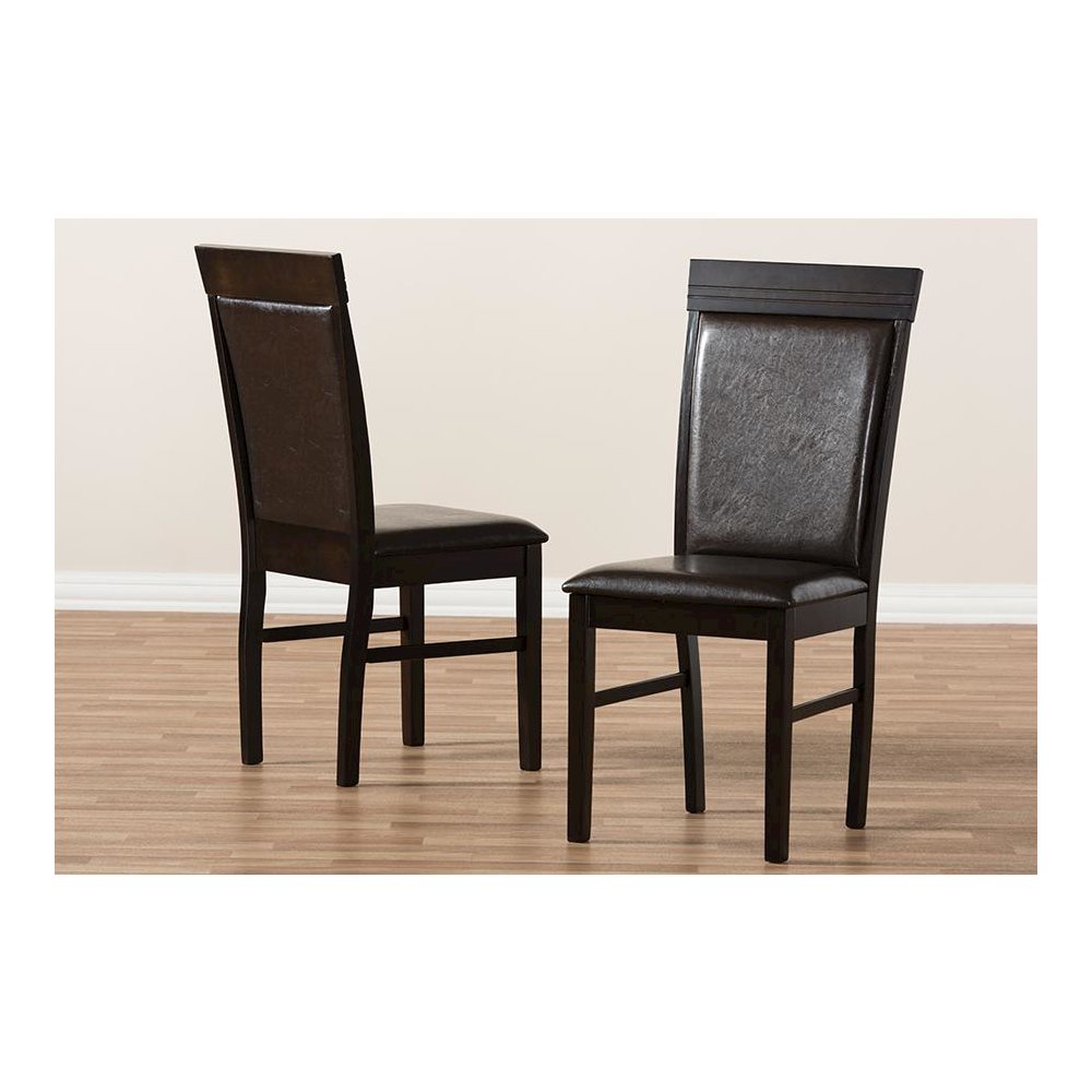 Leather Upholstered Dining Chair (Set of 2). Picture 6
