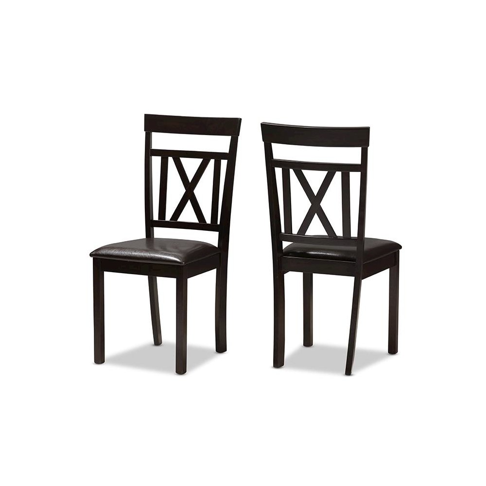 Leather Upholstered Dining Chair (Set of 2). Picture 1