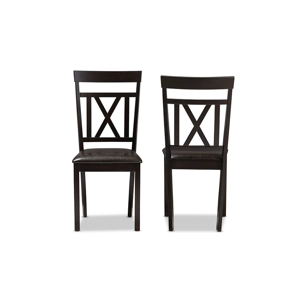 Leather Upholstered Dining Chair (Set of 2). Picture 2